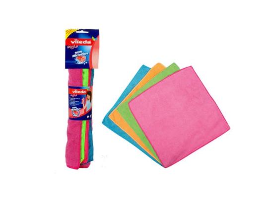 Vileda Style Microfiber Cloth Pack Of 4